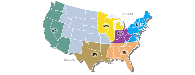 Addex Inc. USA Representative Regions